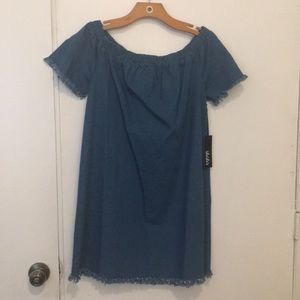 Lulu’s denim off the shoulder dress